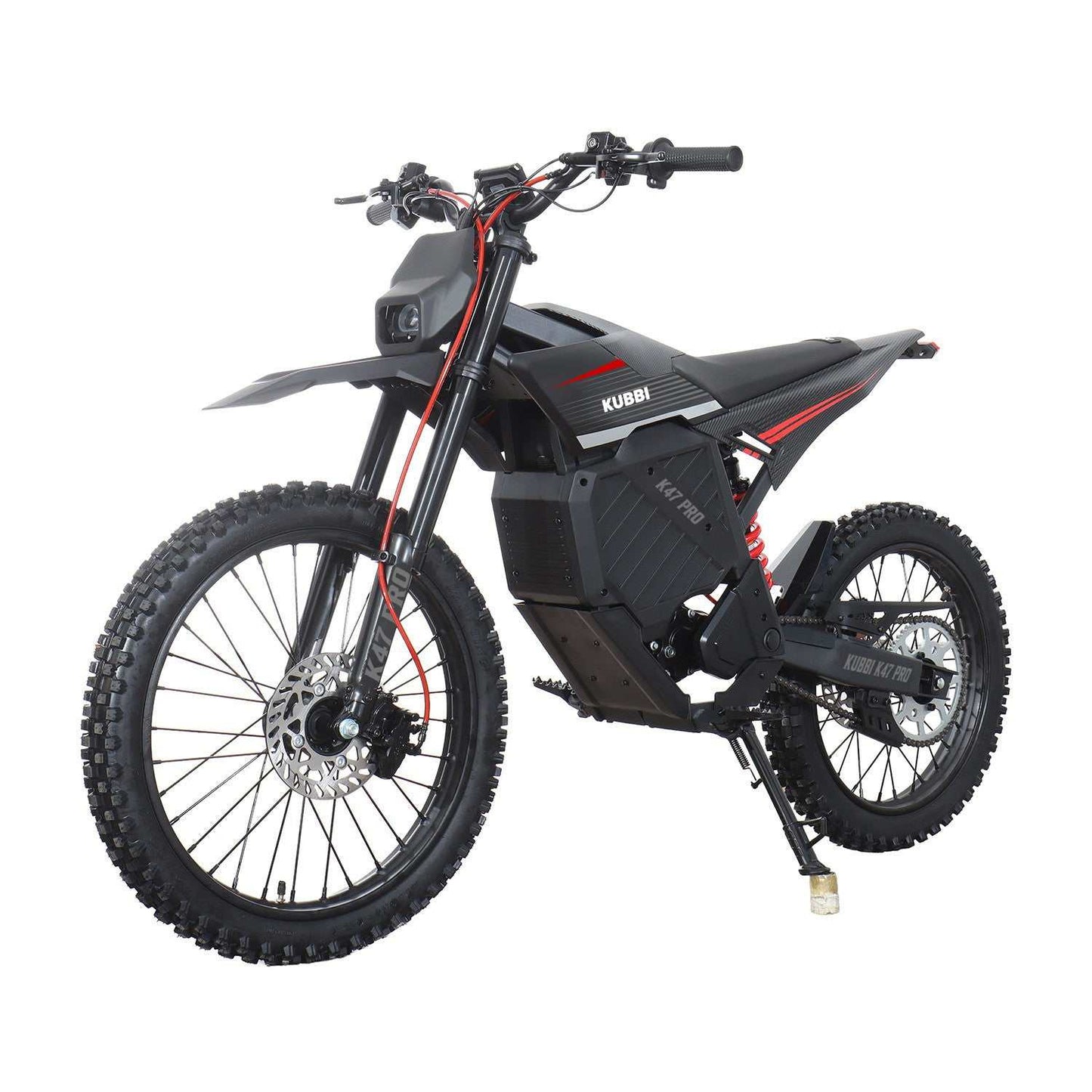 Kubbi K47 Pro electric dirt bike in action on dirt trail