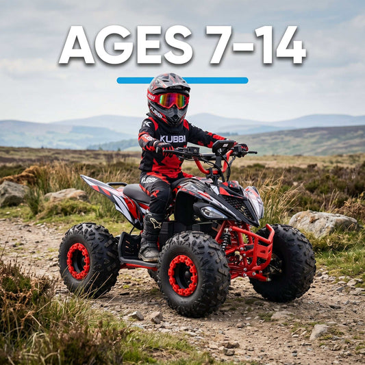 Kubbi Q19 electric quad bike for kids aged 7 to 14