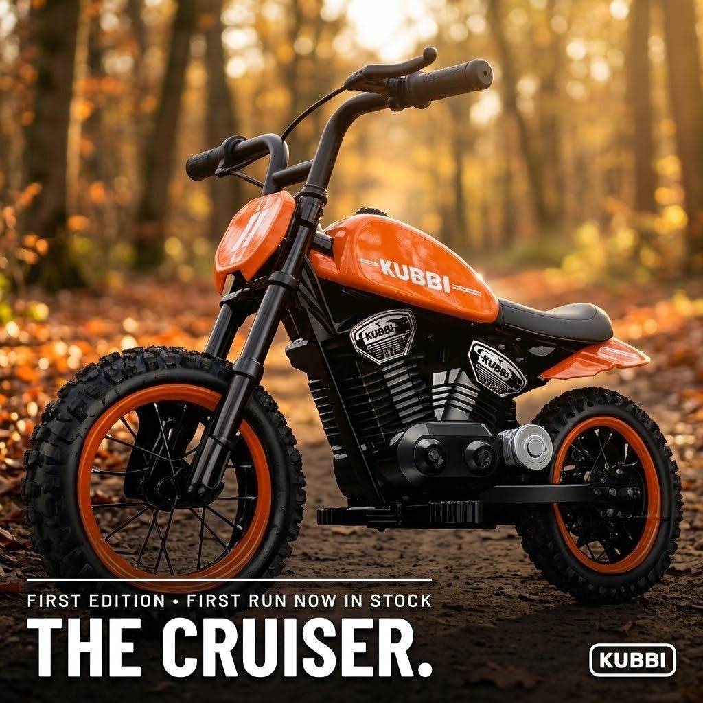 Kubbi Cruiser Electric Motorbike for Kids (Ages 3–9)