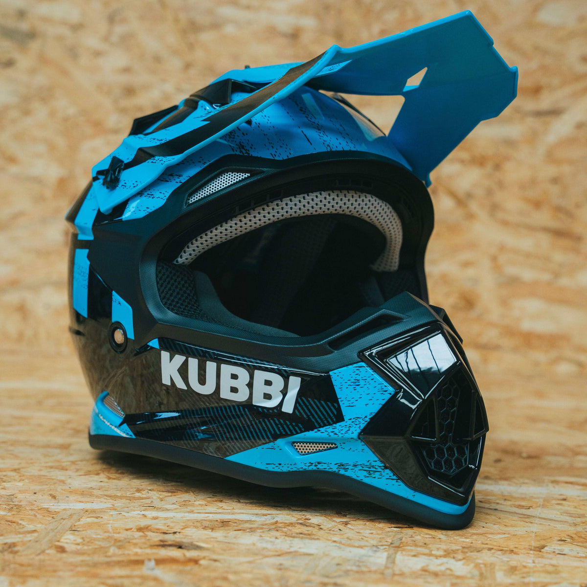 Kubbi Youth Dirt Bike Helmet - Blue