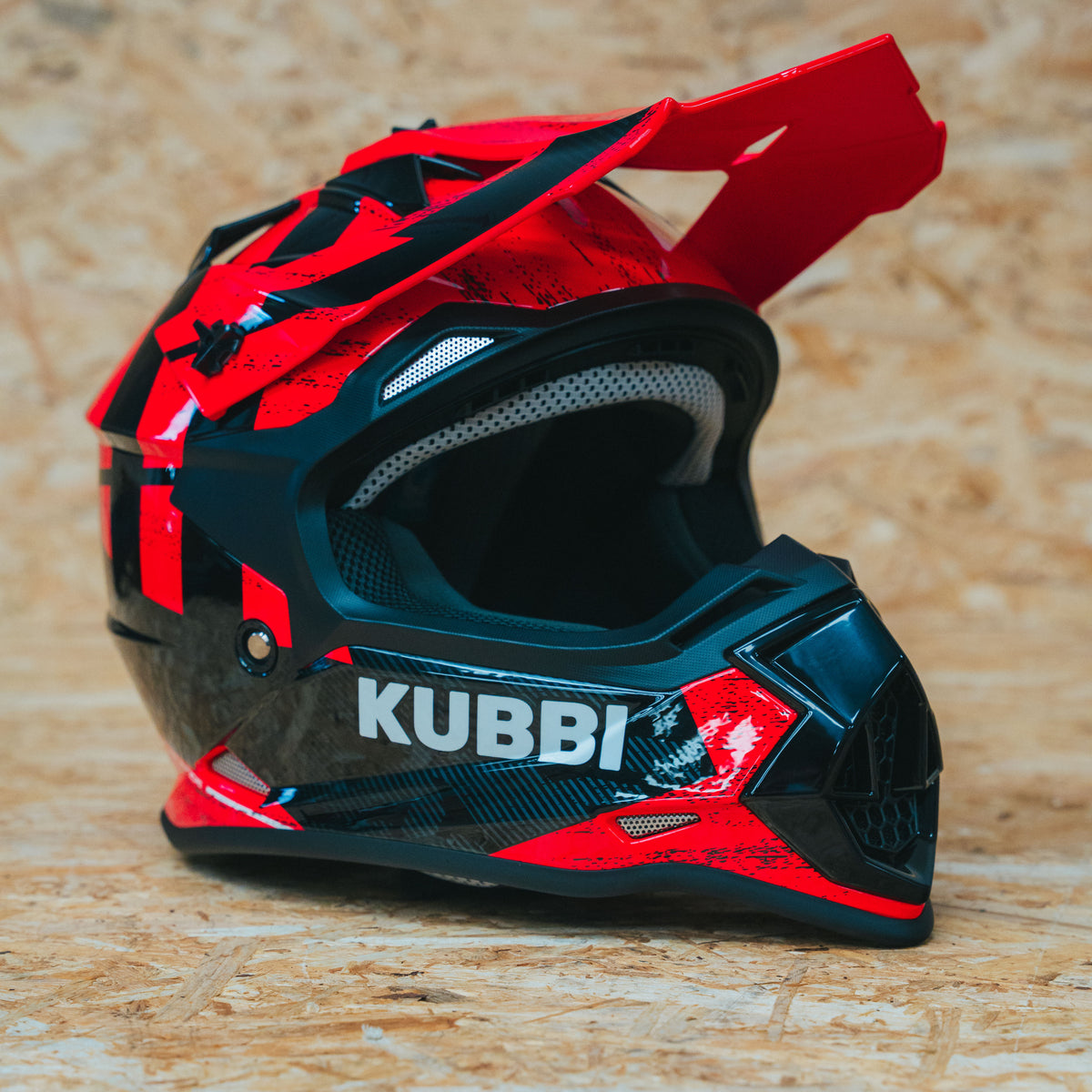 Kubbi Youth Dirt Bike Helmet - Red