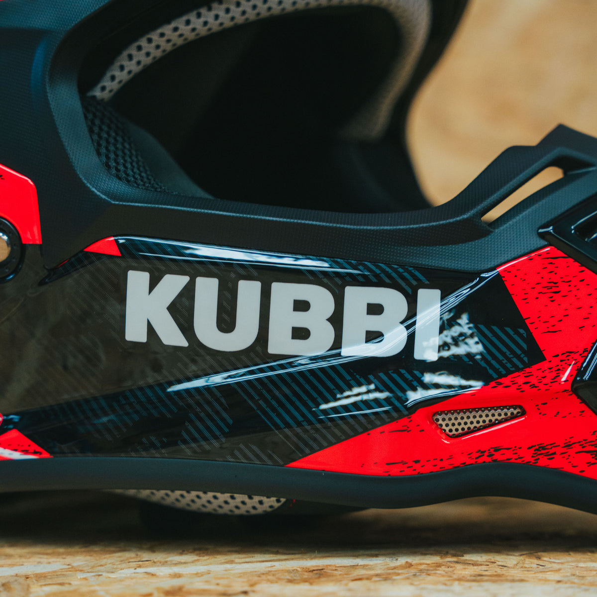 Kubbi Youth Dirt Bike Helmet - Red