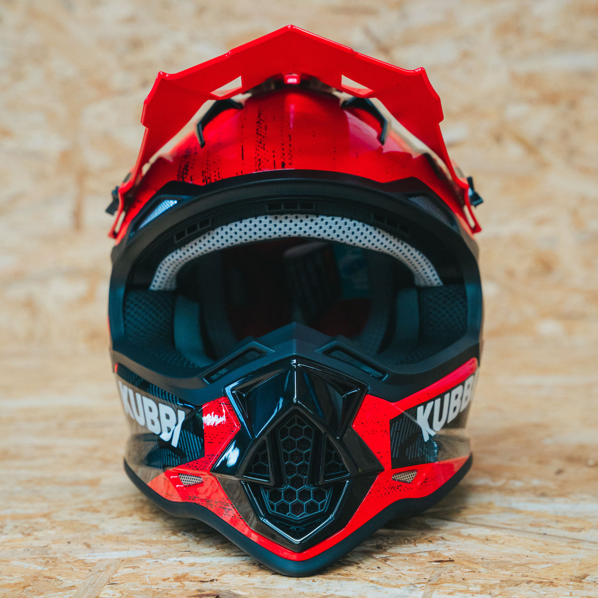 Kubbi Youth Dirt Bike Helmet - Red