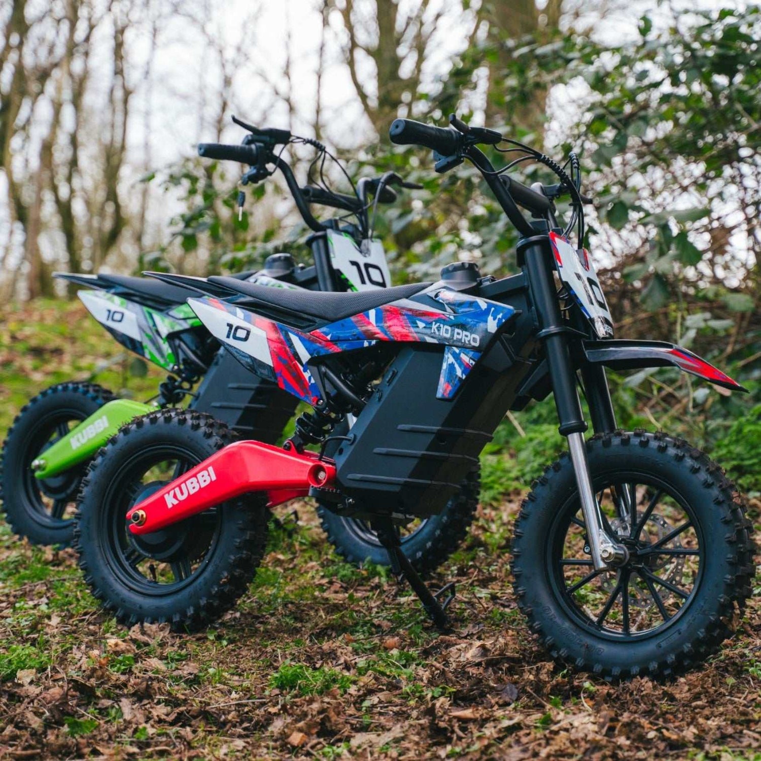 Kubbi K10 Pro electric dirt bike for kids ages 8 to 14 with 800W motor and off-road tires