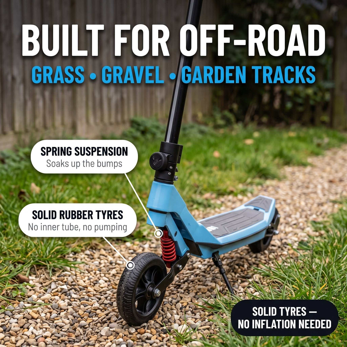 Kubbi S7 Pro Junior Off-Road Electric Scooter (Ages 7–13)