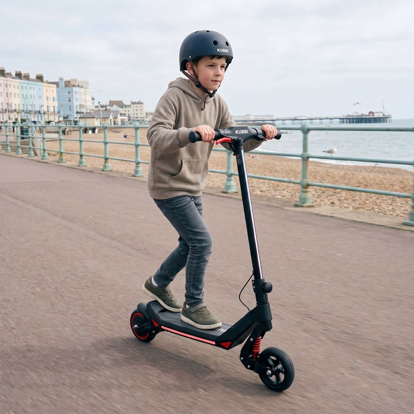 Kubbi S7 Pro Junior Off-Road Electric Scooter for ages 8-13 with 200W motor and splash-resistant IPX4 design