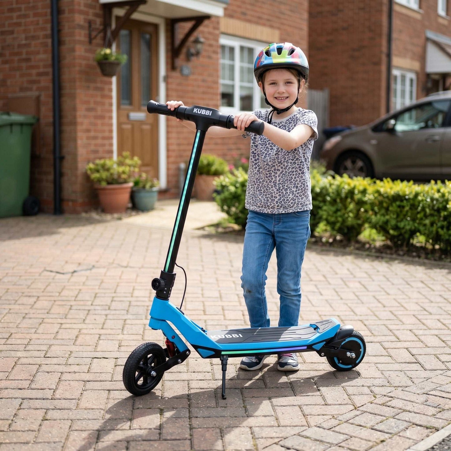 Kubbi S7 Pro junior off-road electric scooter for kids aged 8-13 with 200W motor and splash-resistant design