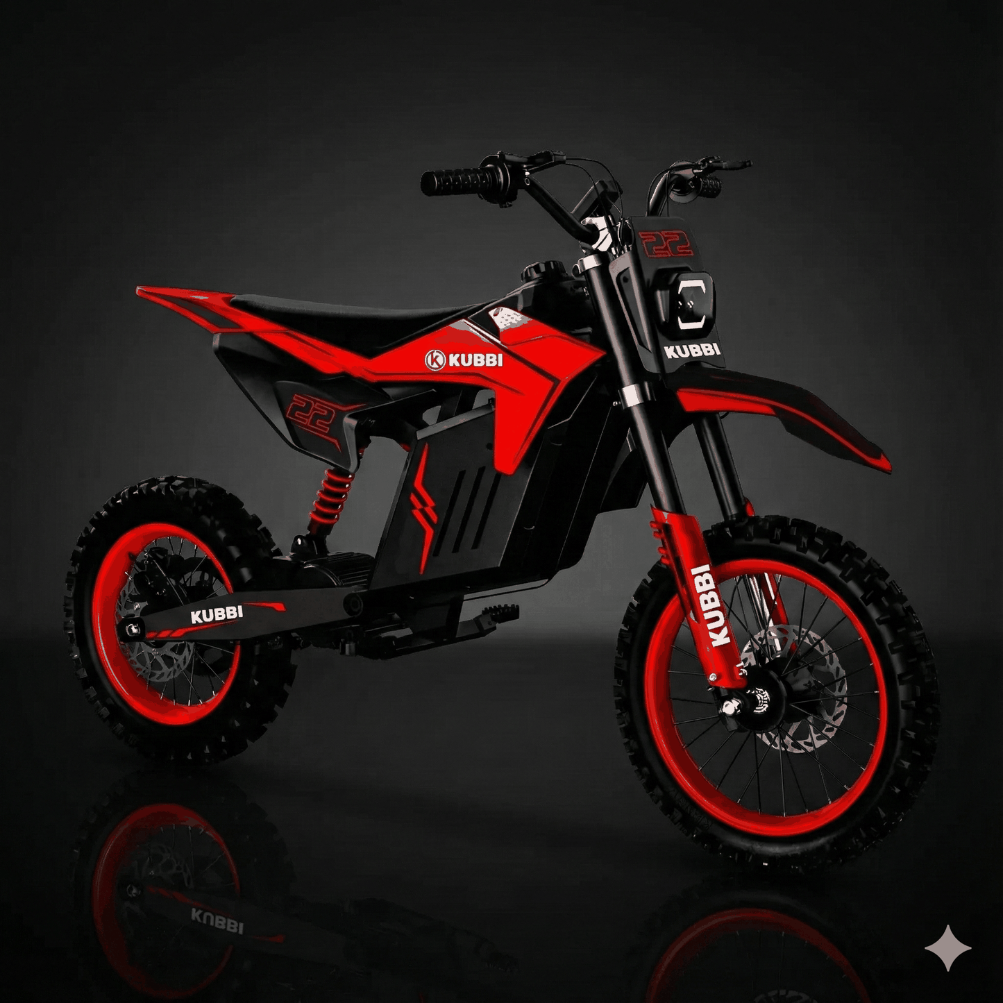 Kubbi K22 Electric Dirt Bike for teenagers aged 14-18 with 2000W motor, off-road tires, and long-range battery.