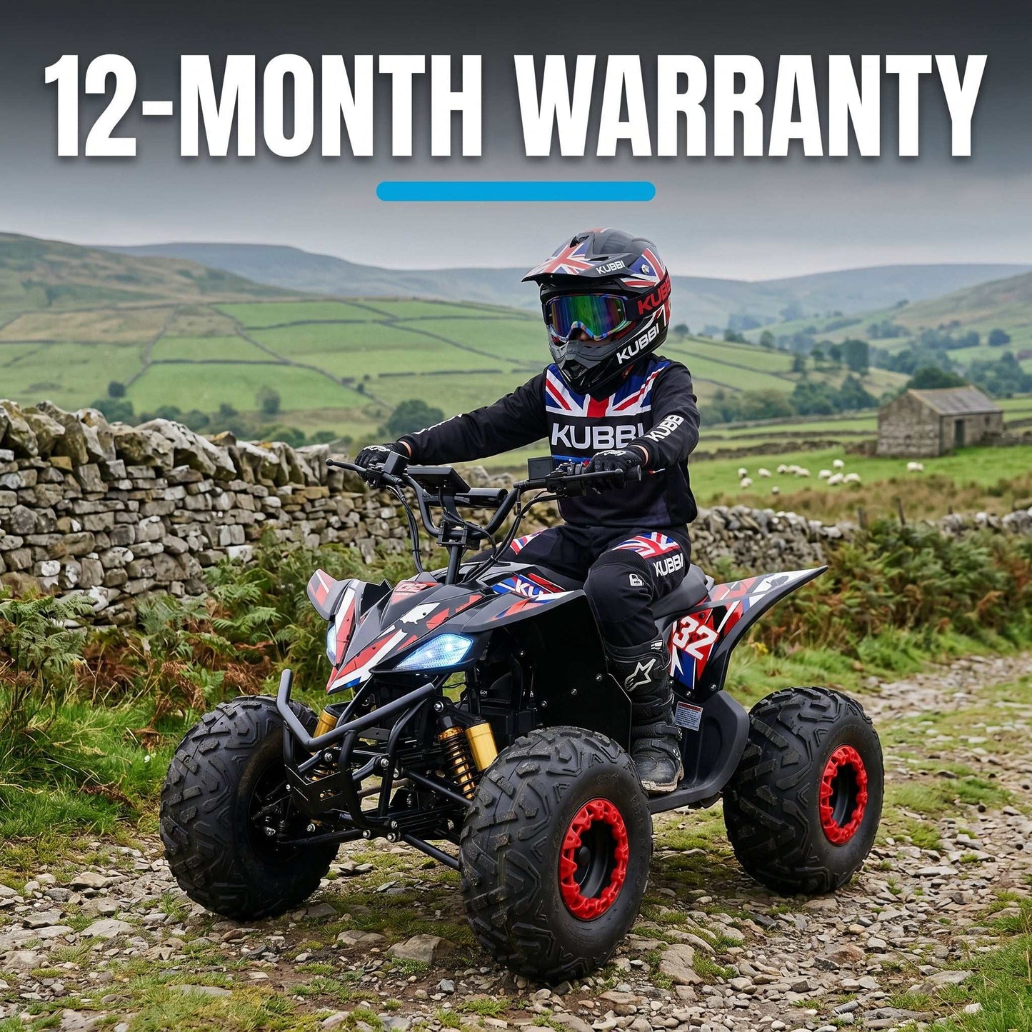 Kubbi Q32 Electric Quad Bike for Teens 2500W shaft-drive off-road ATV with hydraulic suspension and disc brakes