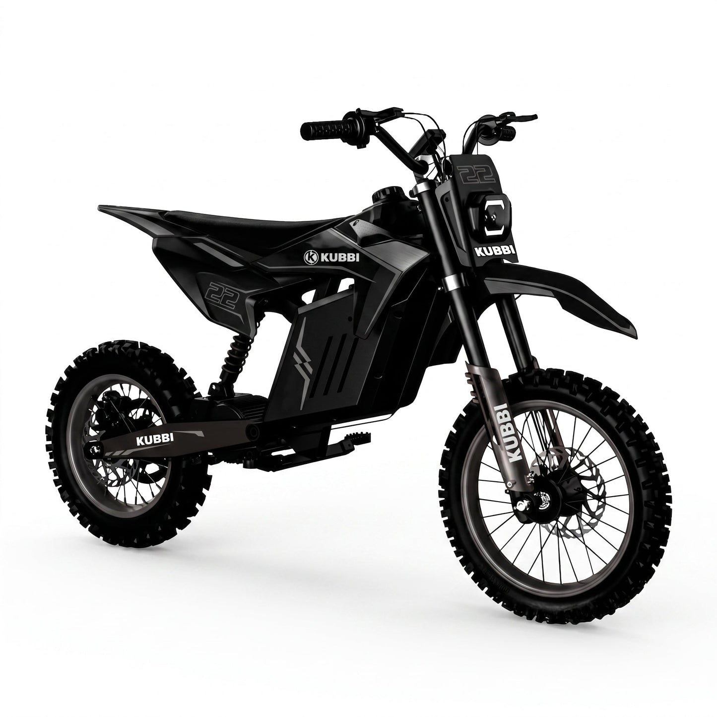 Kubbi K22 electric dirt bike in blue for teenagers off-road riding