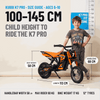 Kubbi K7 Pro Dirt Bike for kids aged 6-10 with 300W motor and off-road tires