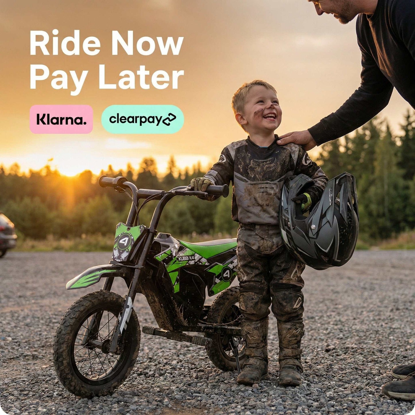 Kubbi K4 Dirt Bike electric mini dirt bike for kids ages 3-9 with off-road tyres and safety features