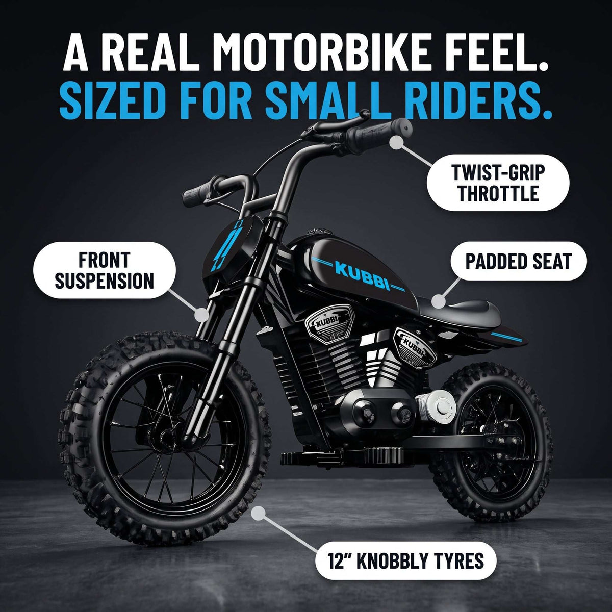 Kubbi Cruiser Electric Motorbike for Kids (Ages 3–8)