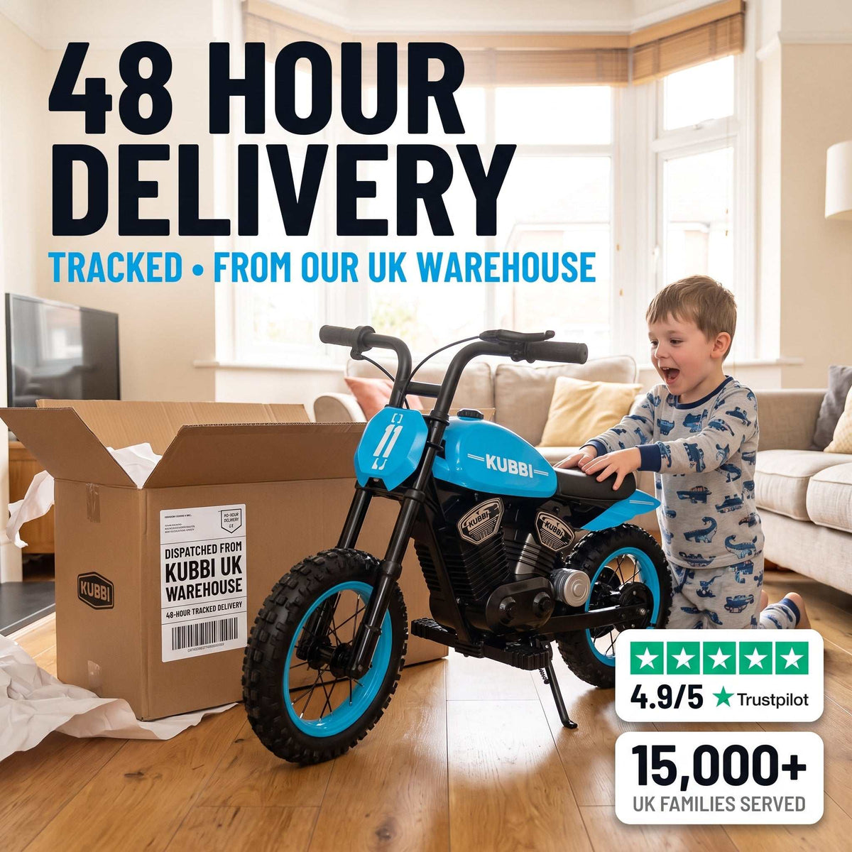 Kubbi Cruiser Electric Motorbike for Kids (Ages 3–8)