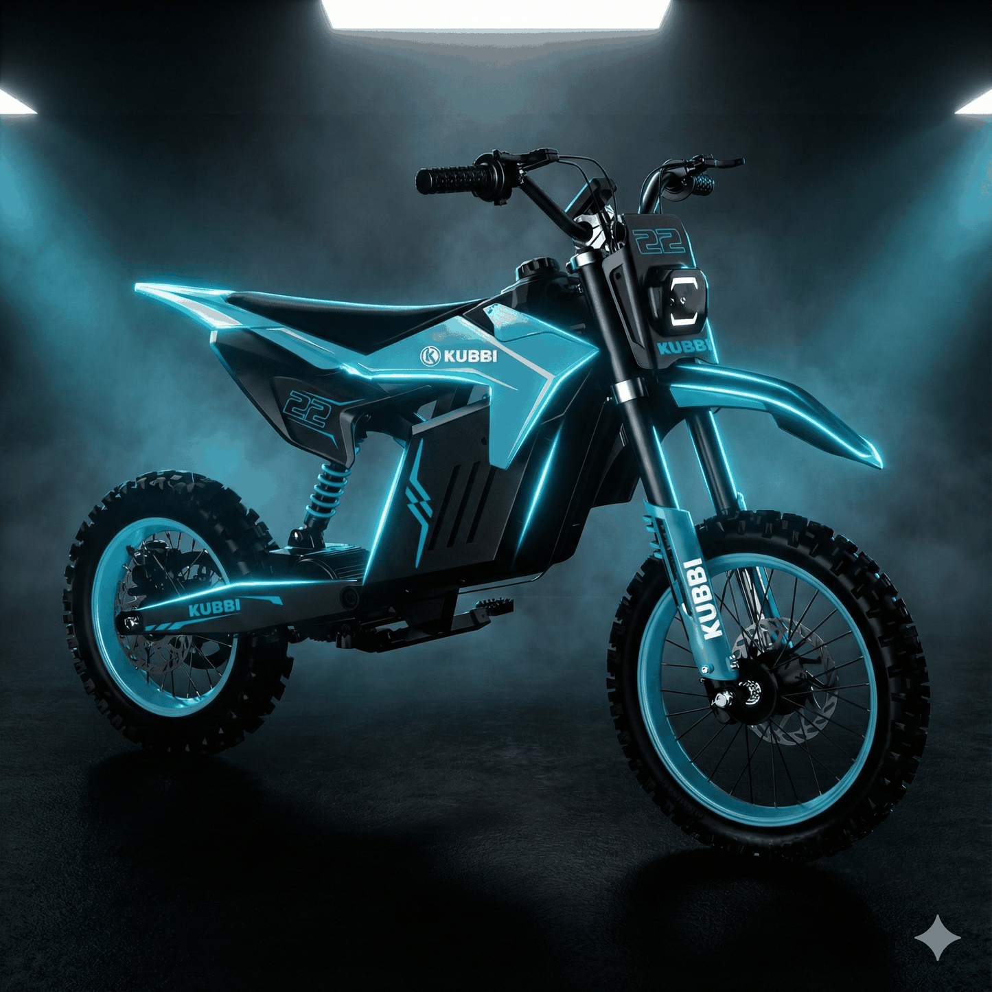 Kubbi K22 Electric Dirt Bike for teenagers with 2000W motor, off-road tires, and 55 km/h top speed