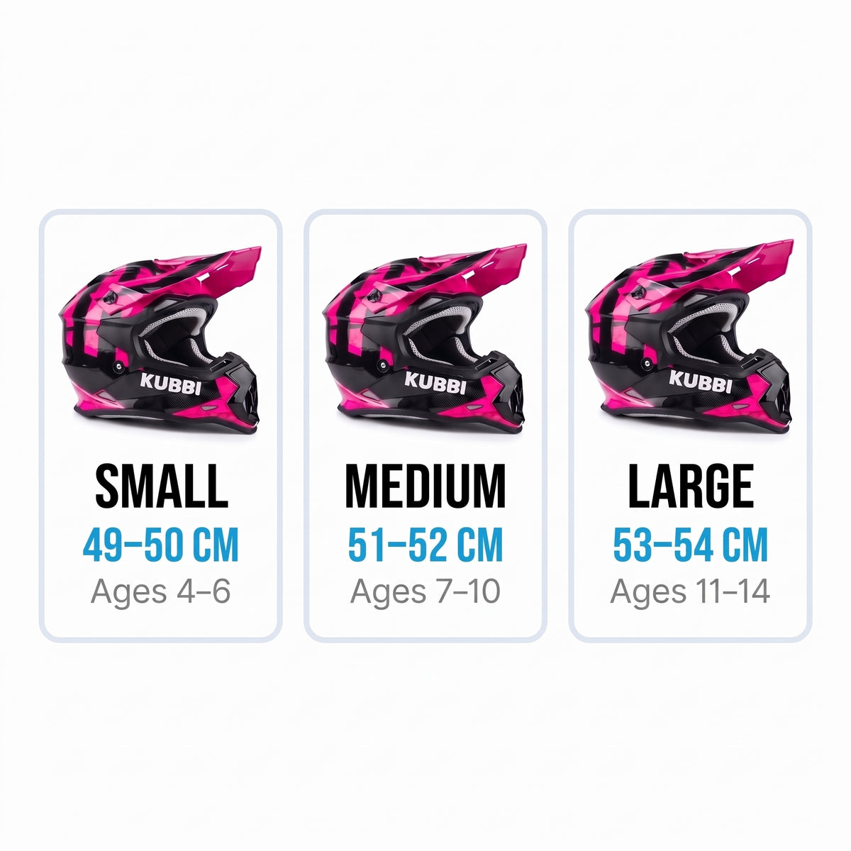 Kubbi Youth Dirt Bike Helmet - Pink