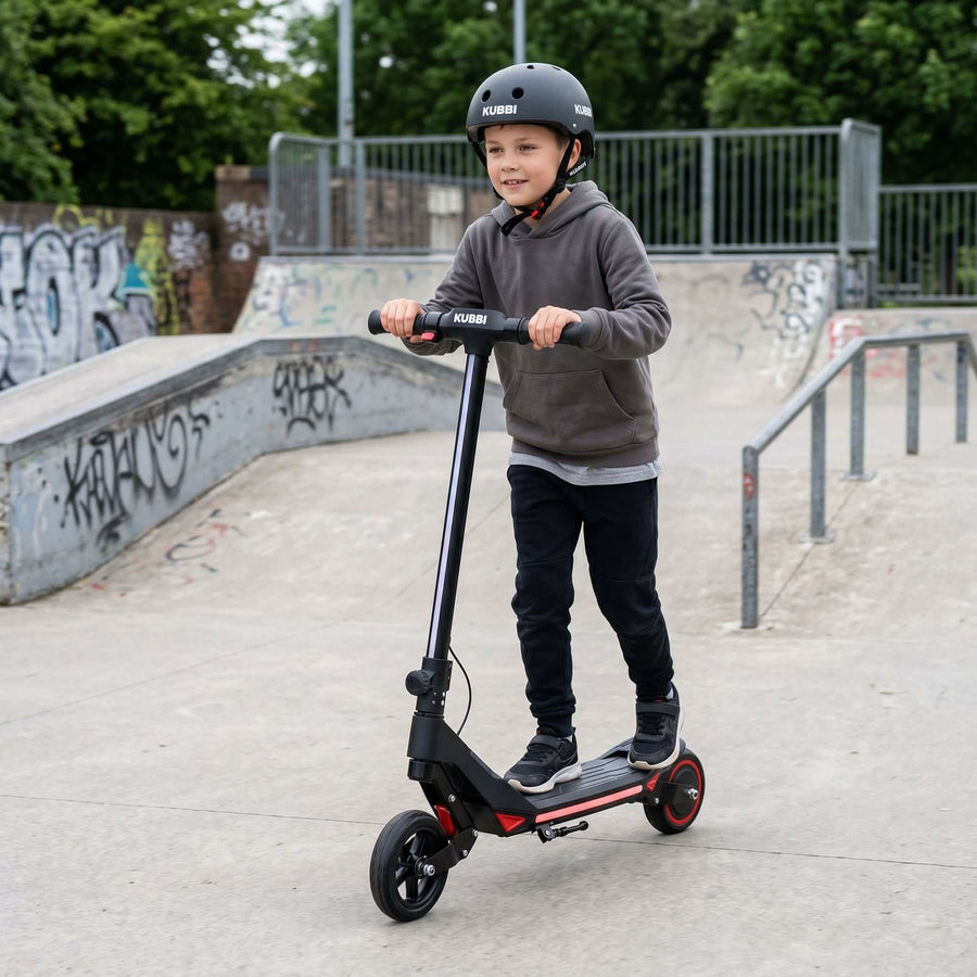 Kubbi S7 Pro Junior off-road electric scooter with 200W motor and splash-resistant design for ages 8-13