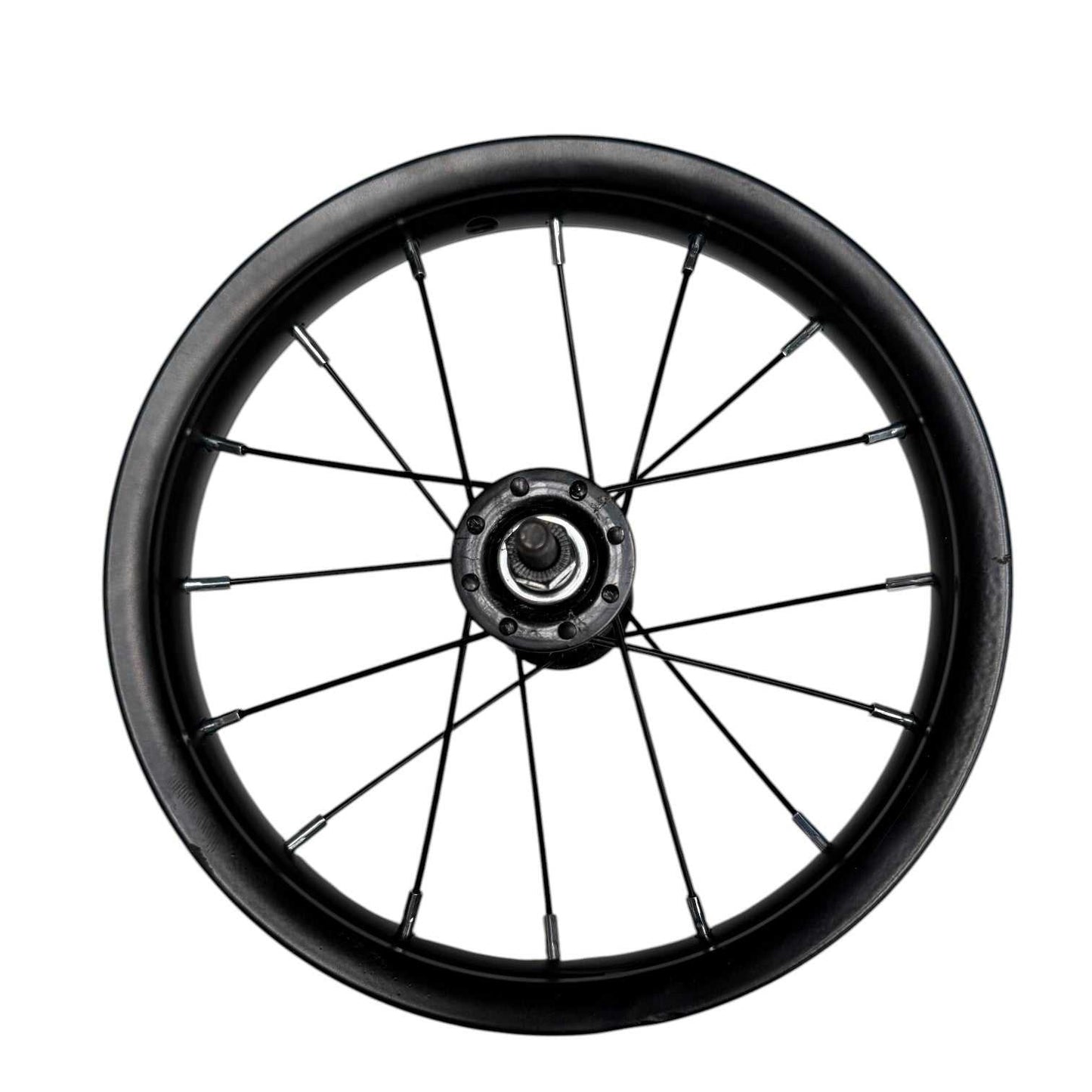 Kubbi K4 front spoked wheel rim close-up detail