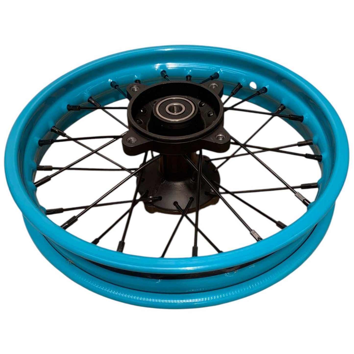 Kubbi K22 rear spoked wheel rim in blue