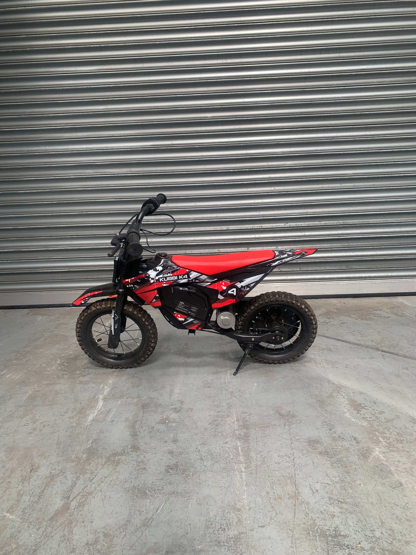 Kubbi K4 used electric dirt bike in good condition for Belfast warehouse collection