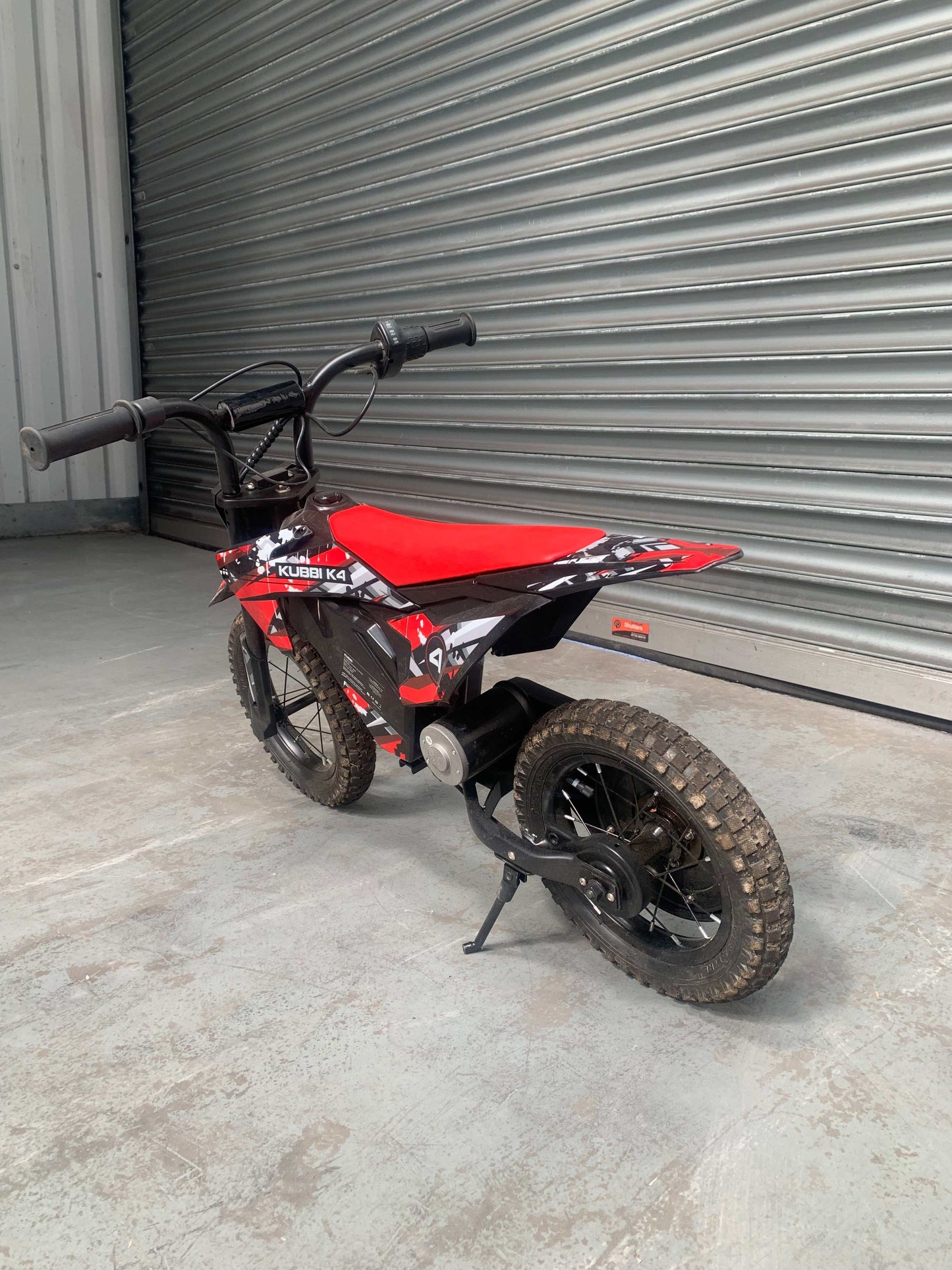 Used Kubbi K4 electric dirt bike in good condition at Belfast warehouse deal