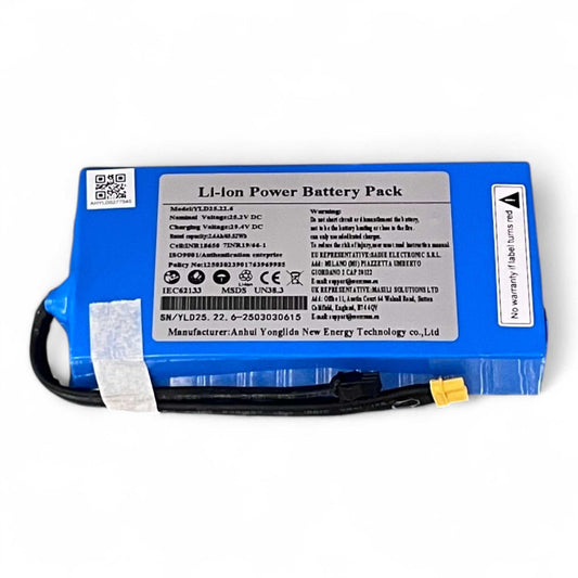 Kubbi K4 lithium battery 10Ah blue Li-Ion power pack with label and connector