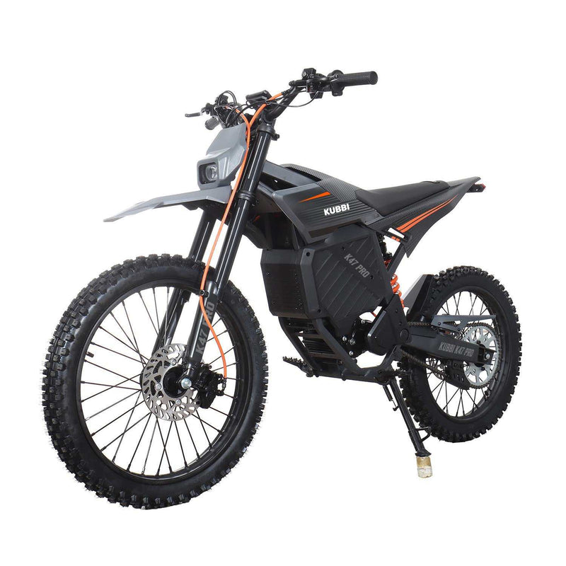 Kubbi K47 Pro electric dirt bike in action on a dirt trail