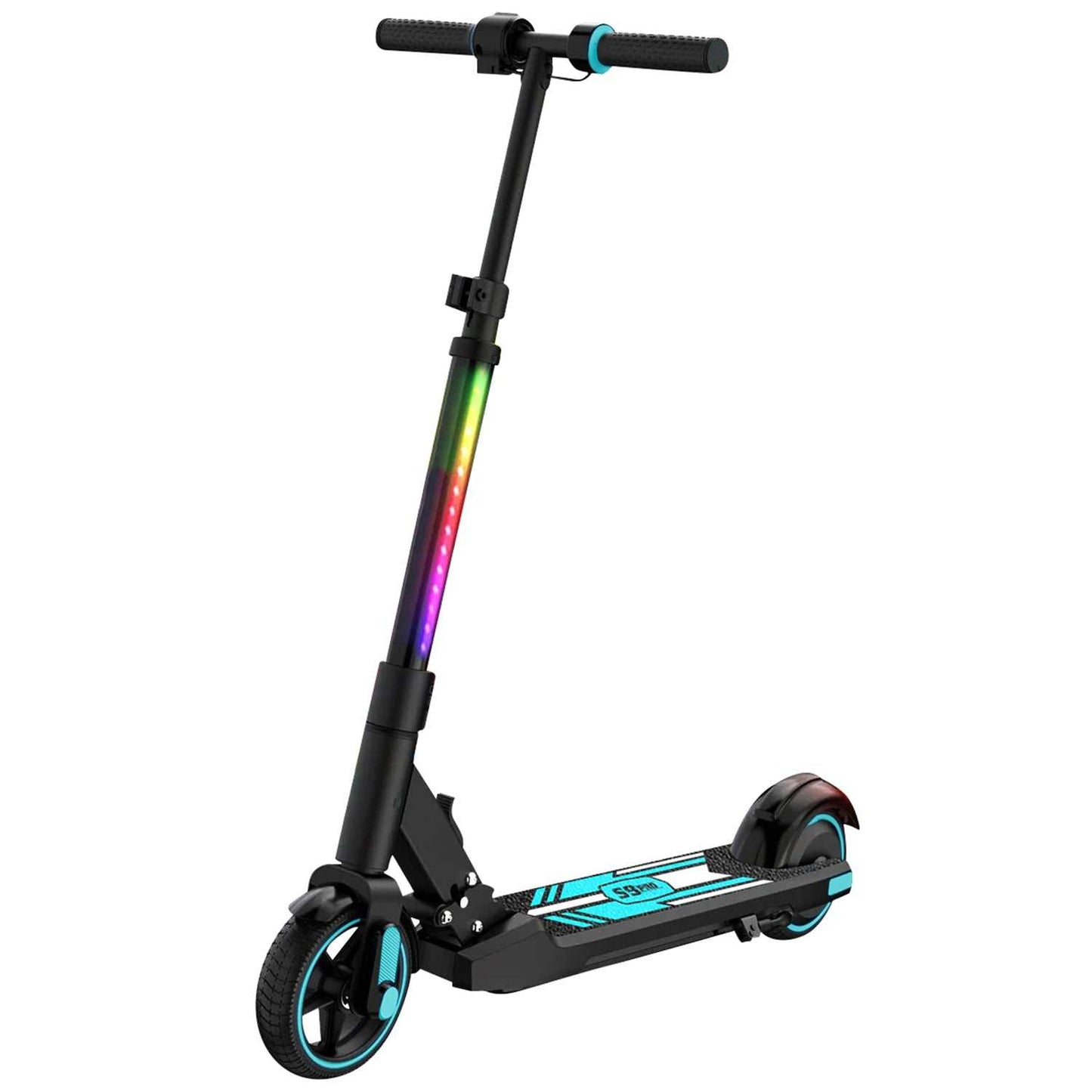 Kubbi S9 Pro electric scooter with RGB lights and black-blue design for professional use