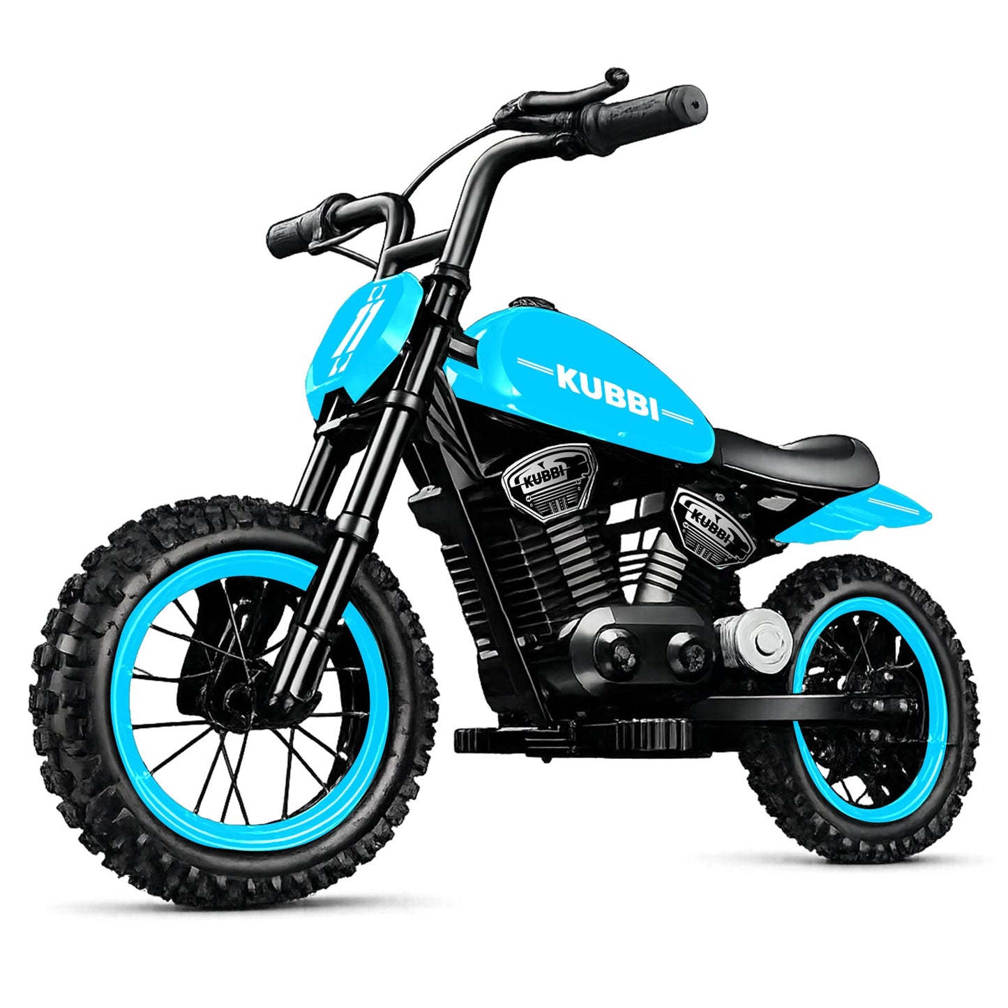 Kubbi Cruiser Electric Bike for kids ages 8 plus with 24V 150W motor and 12 inch pneumatic tires