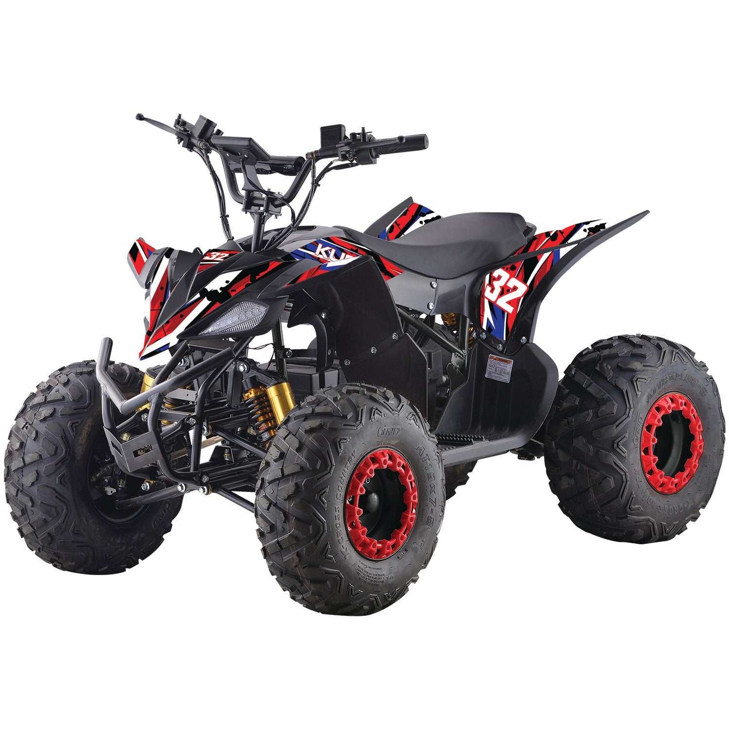 Kubbi Q32 Quad all-terrain four-wheeler with black and red design