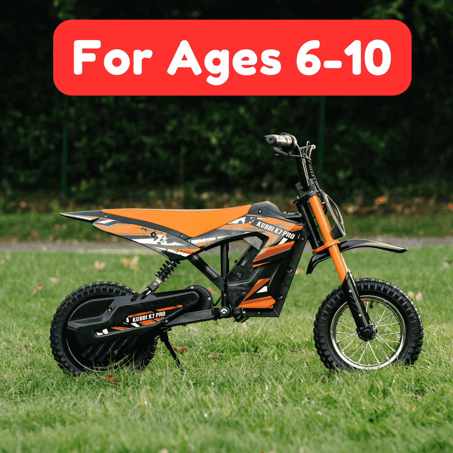 Kubbi K7 Pro Dirt Bike kids electric dirt bike with 300W motor and off-road tires for ages 6-10